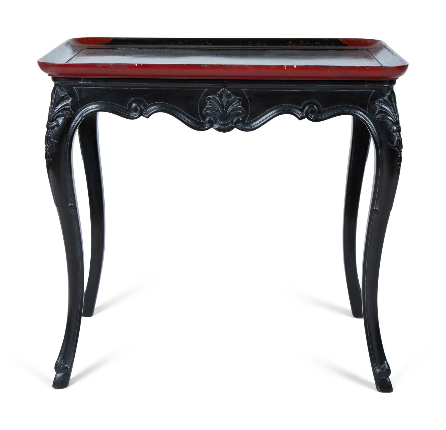 A Louis XV Style Painted Dish-Top Table