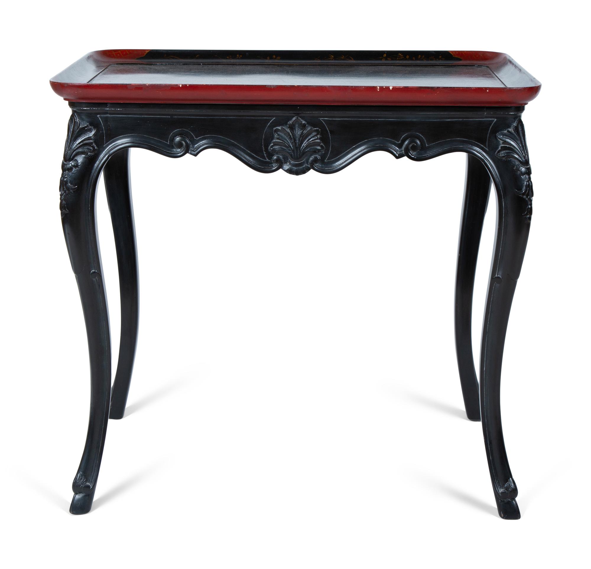 A Louis XV Style Painted Dish-Top Table