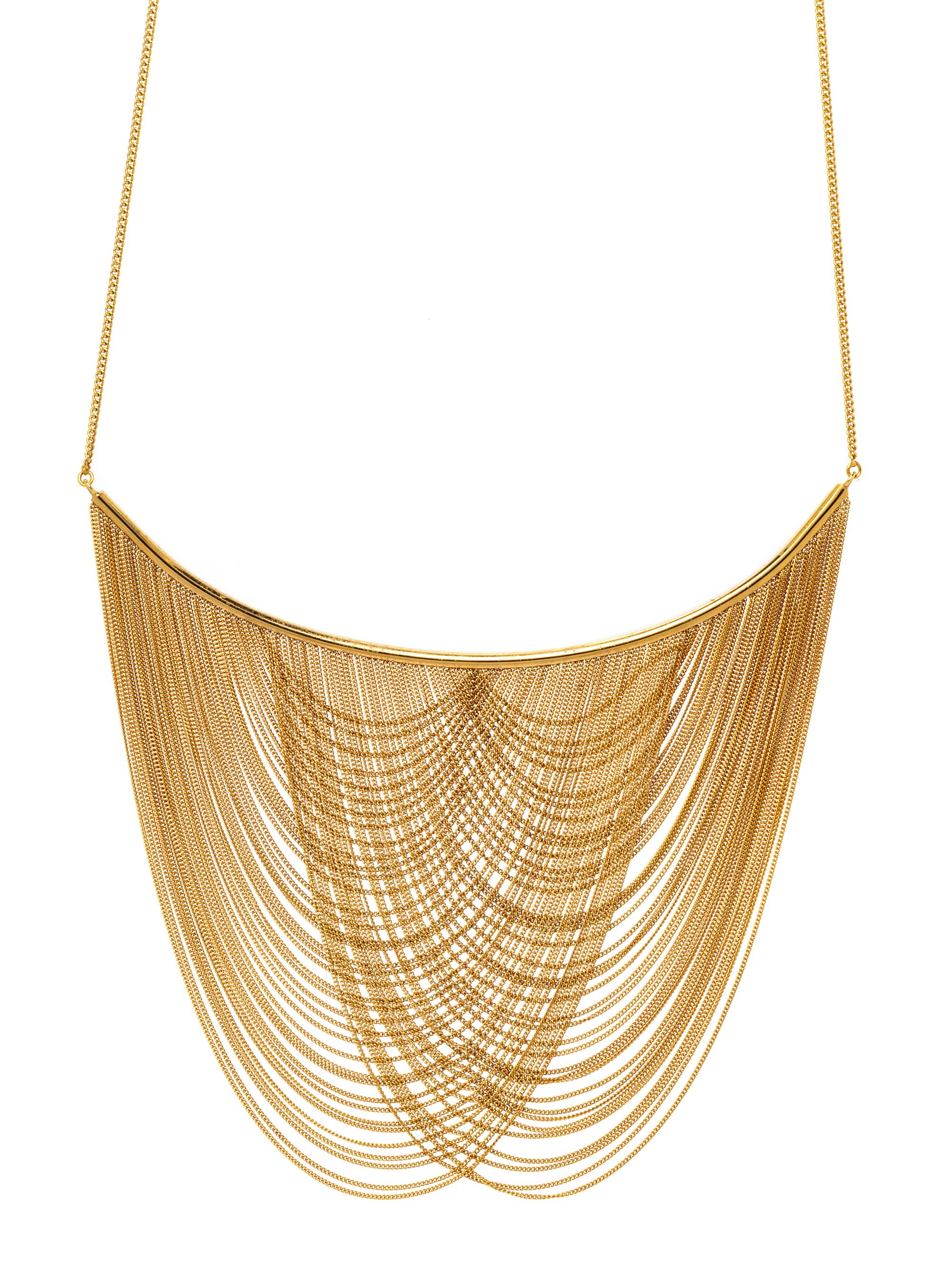 An 18 Karat Yellow Gold Fringe Chain Swag Necklace, Nicolosi Francesco, 23.60 dwts.