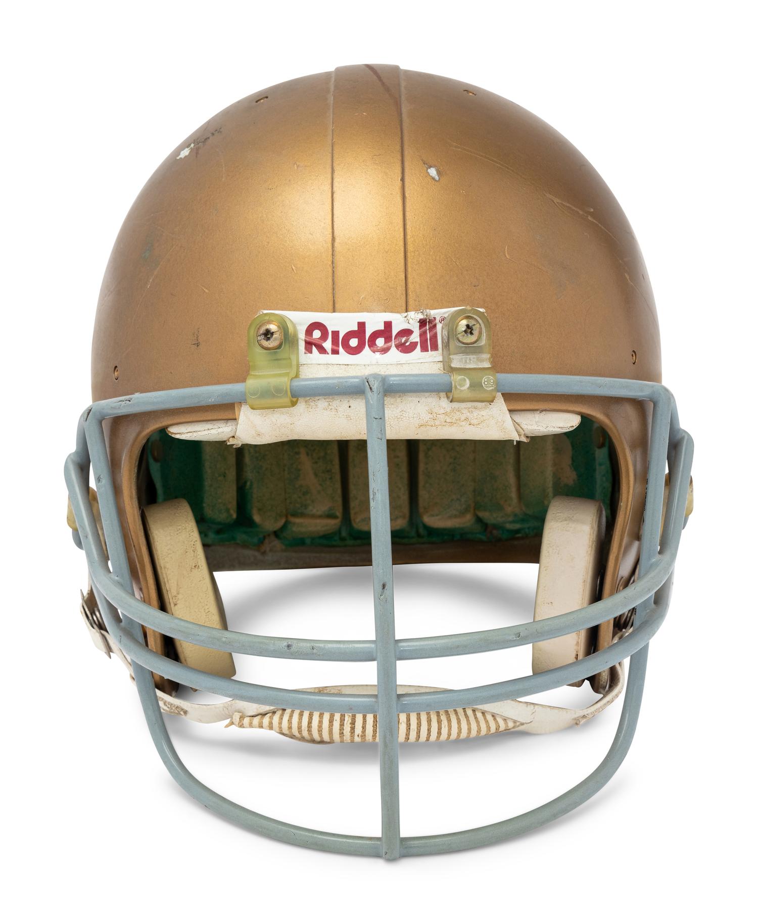 A Game Used / Issued Notre Dame Riddell Football Helmet,