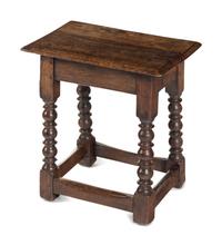 A William and Mary Oak Joint Stool