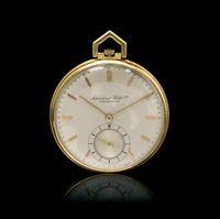 An 18 Karat Yellow Gold Open Face Pocket Watch, International Watch Co. Schaffhausen,