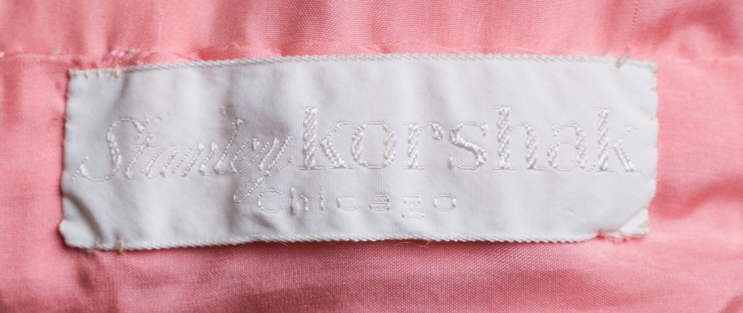 A Norell-Tassell Pink Wool Dress, No size.
