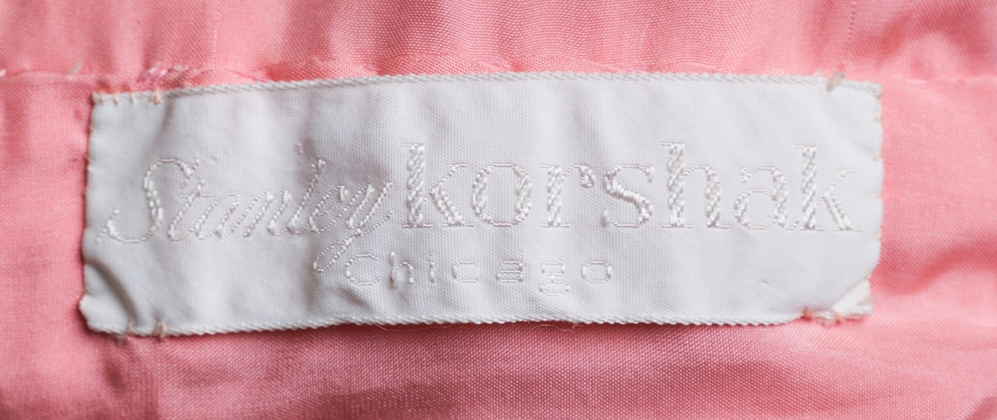 A Norell-Tassell Pink Wool Dress, No size.