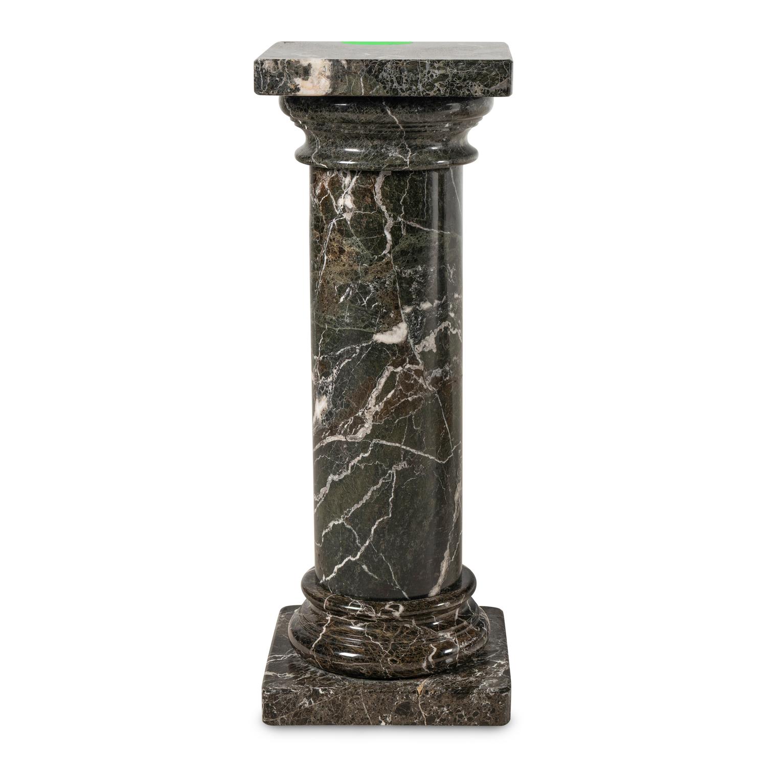 A Verdi Alpi Marble Pedestal