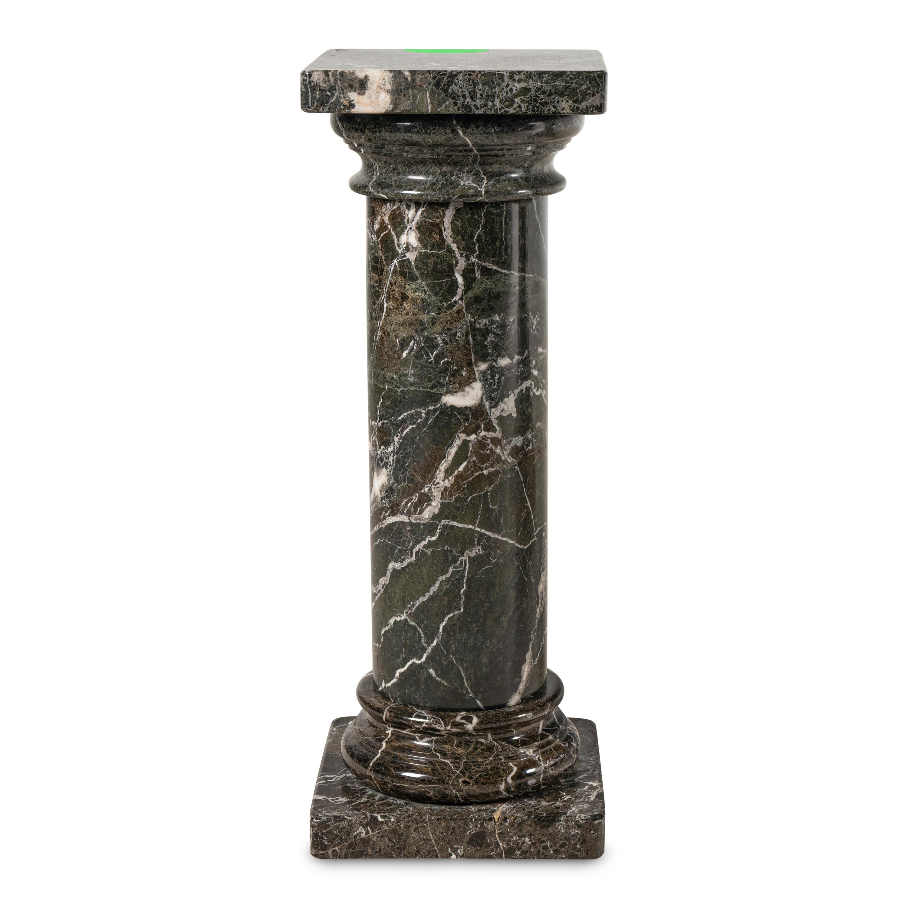 A Verdi Alpi Marble Pedestal