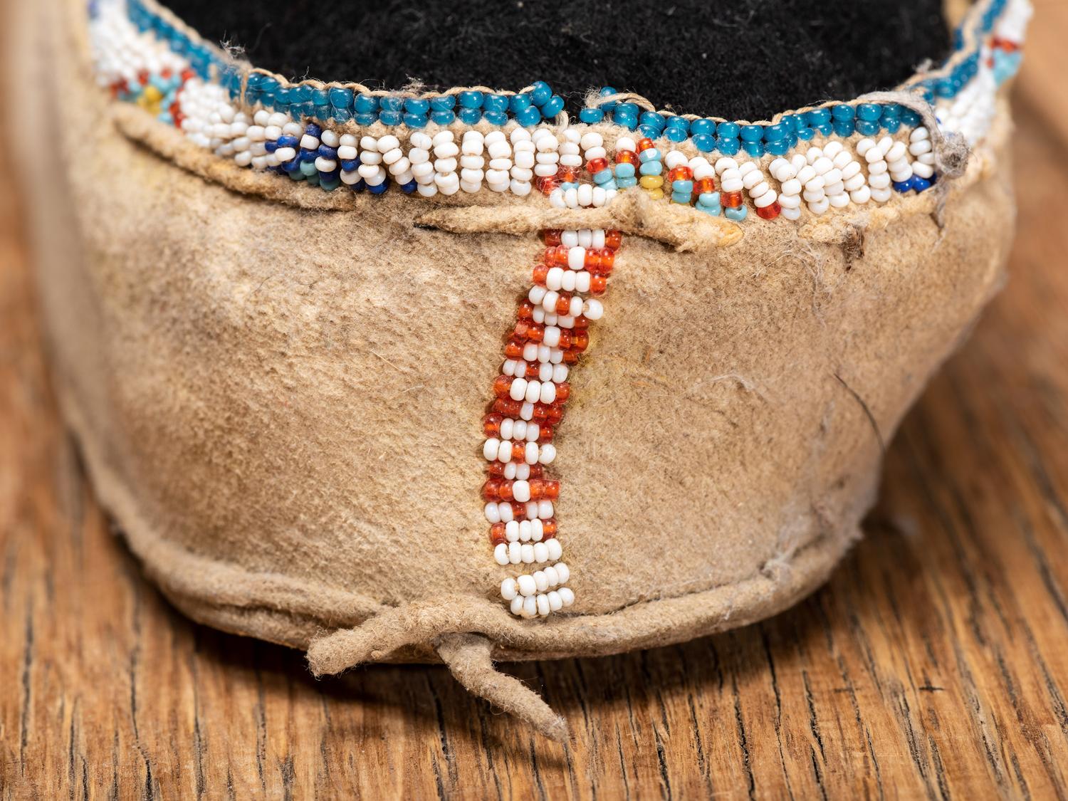 Kiowa Beaded Hide Moccasins
