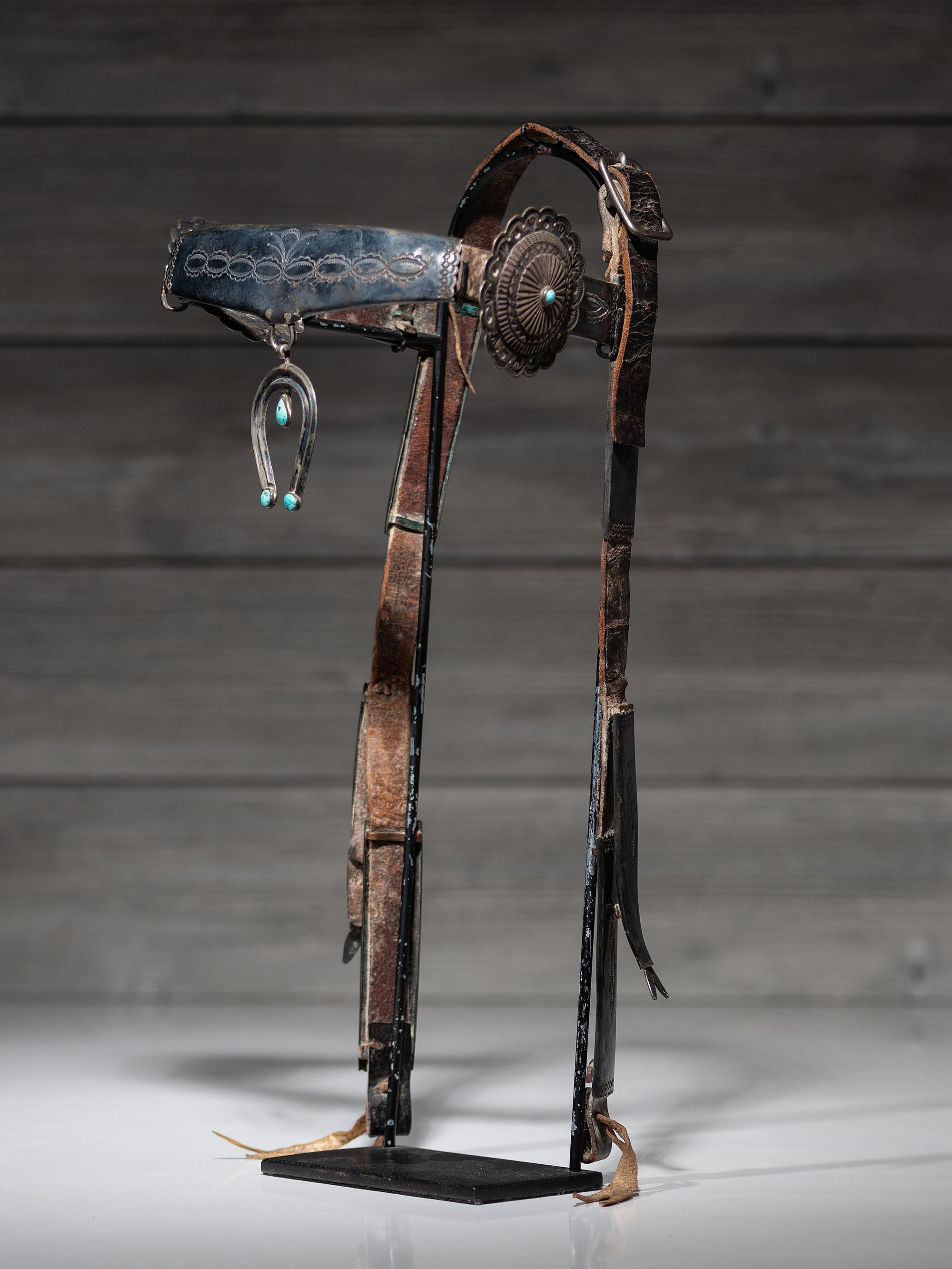Navajo Silver and Turquoise Headstall