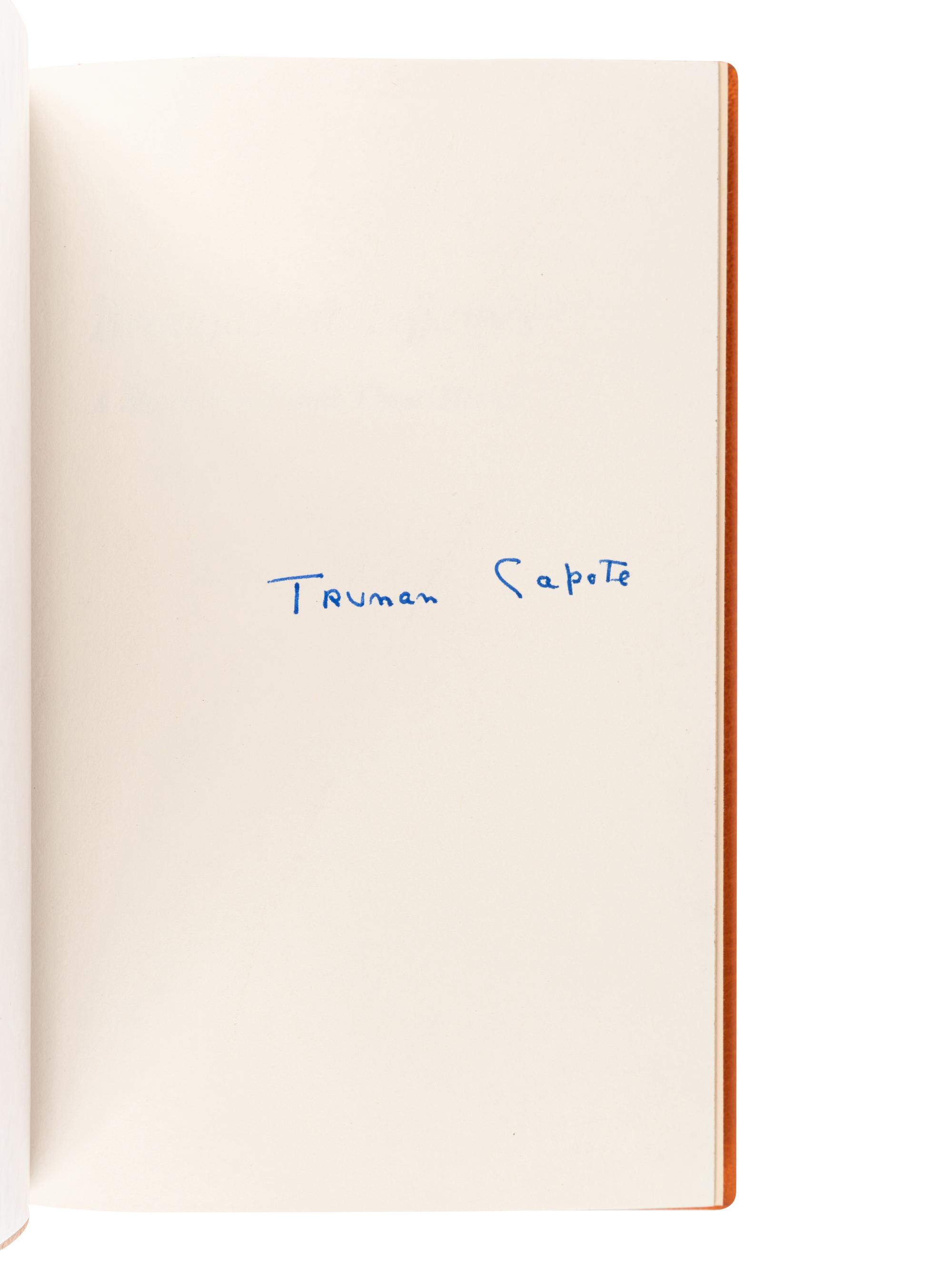 CAPOTE, Truman (1924-1984). Breakfast at Tiffany’s . New York: Random House, 1958.