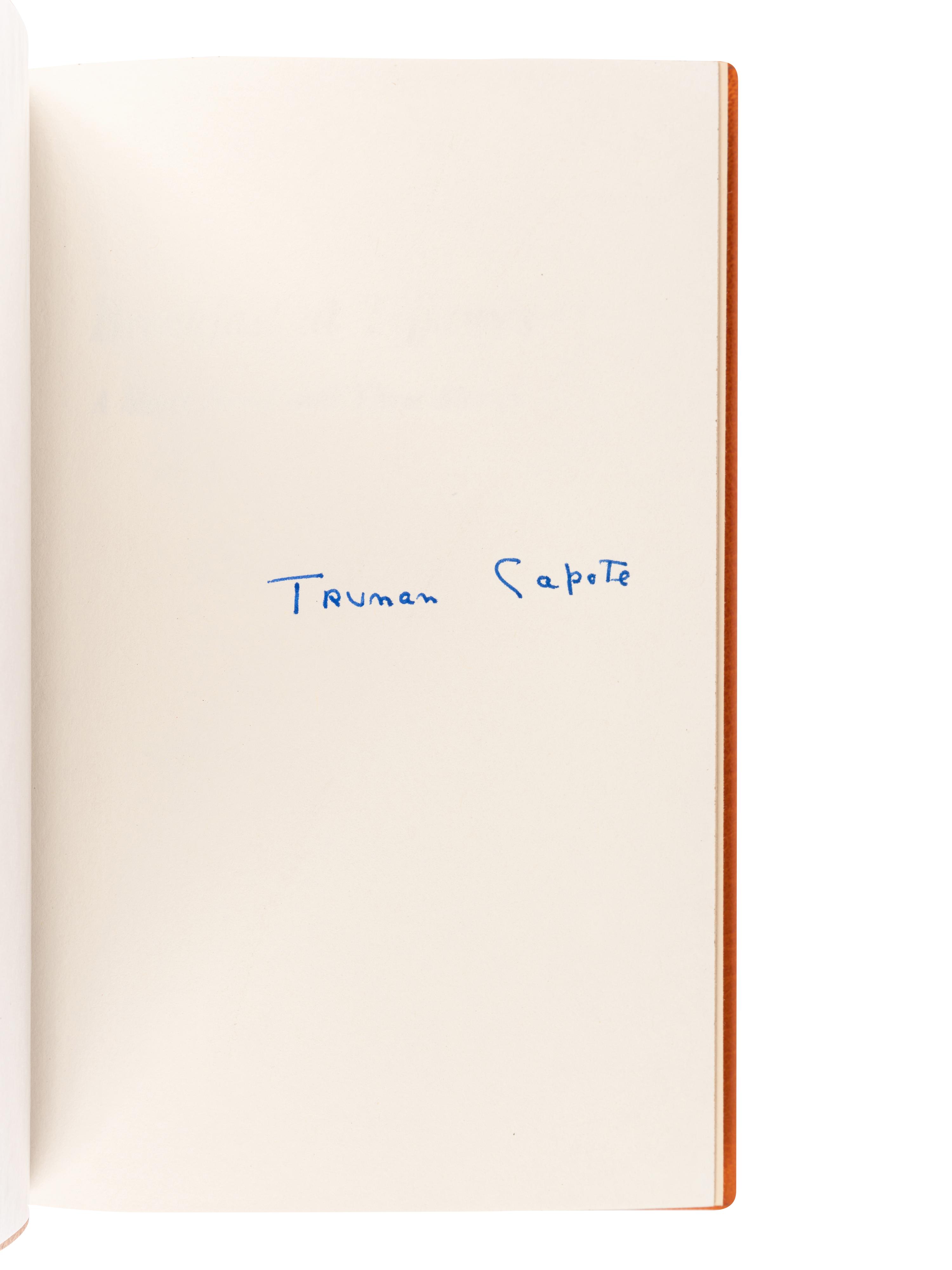 CAPOTE, Truman (1924-1984). Breakfast at Tiffany’s . New York: Random House, 1958.