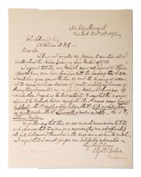 PARKER, Ely S. (1828-1895). Autograph letter signed ("Ely S. Parker / Sachem"). New York, 15 December 1893.