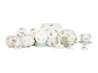 A Limoges Porcelain Butterfly-Painted Dessert Service — 20th Century