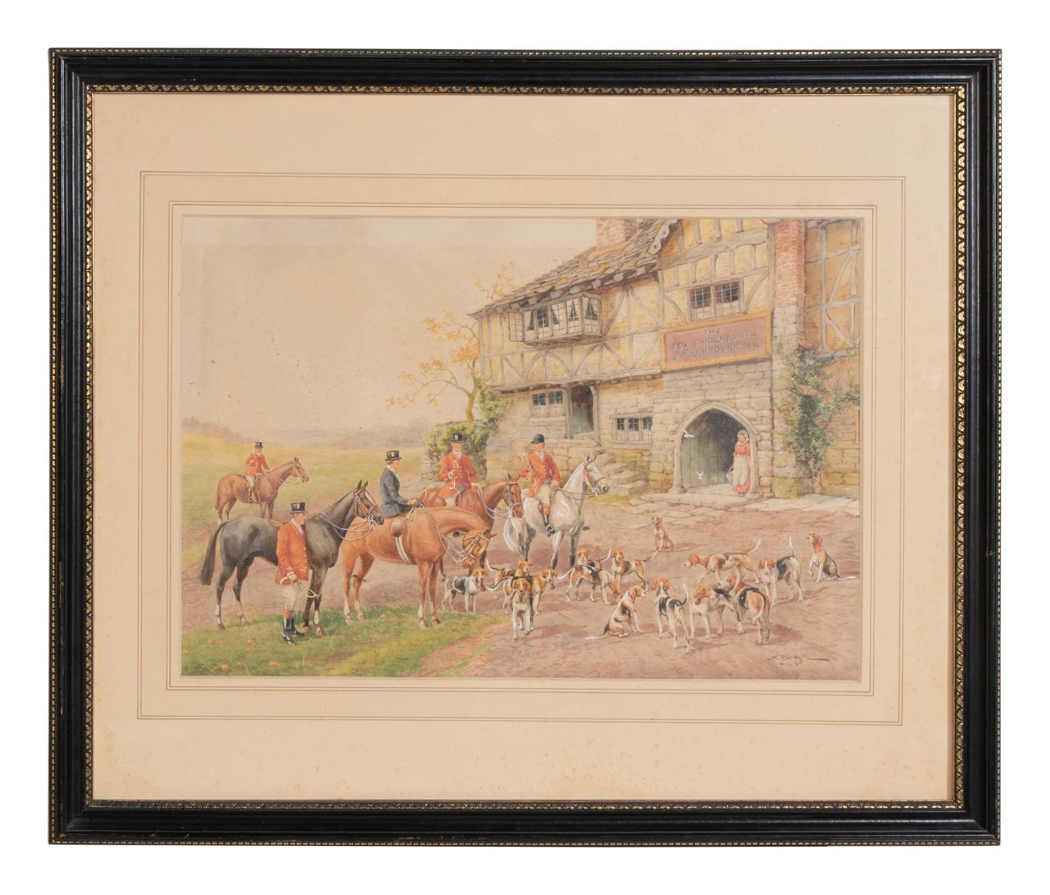 Henry Murray (British, 19th Century) Hunting Scenes watercolor on paper