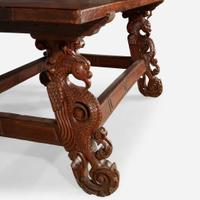 A Baroque Revival Carved Walnut Center Table possibly Scandinavian, late 19th/early 20th century