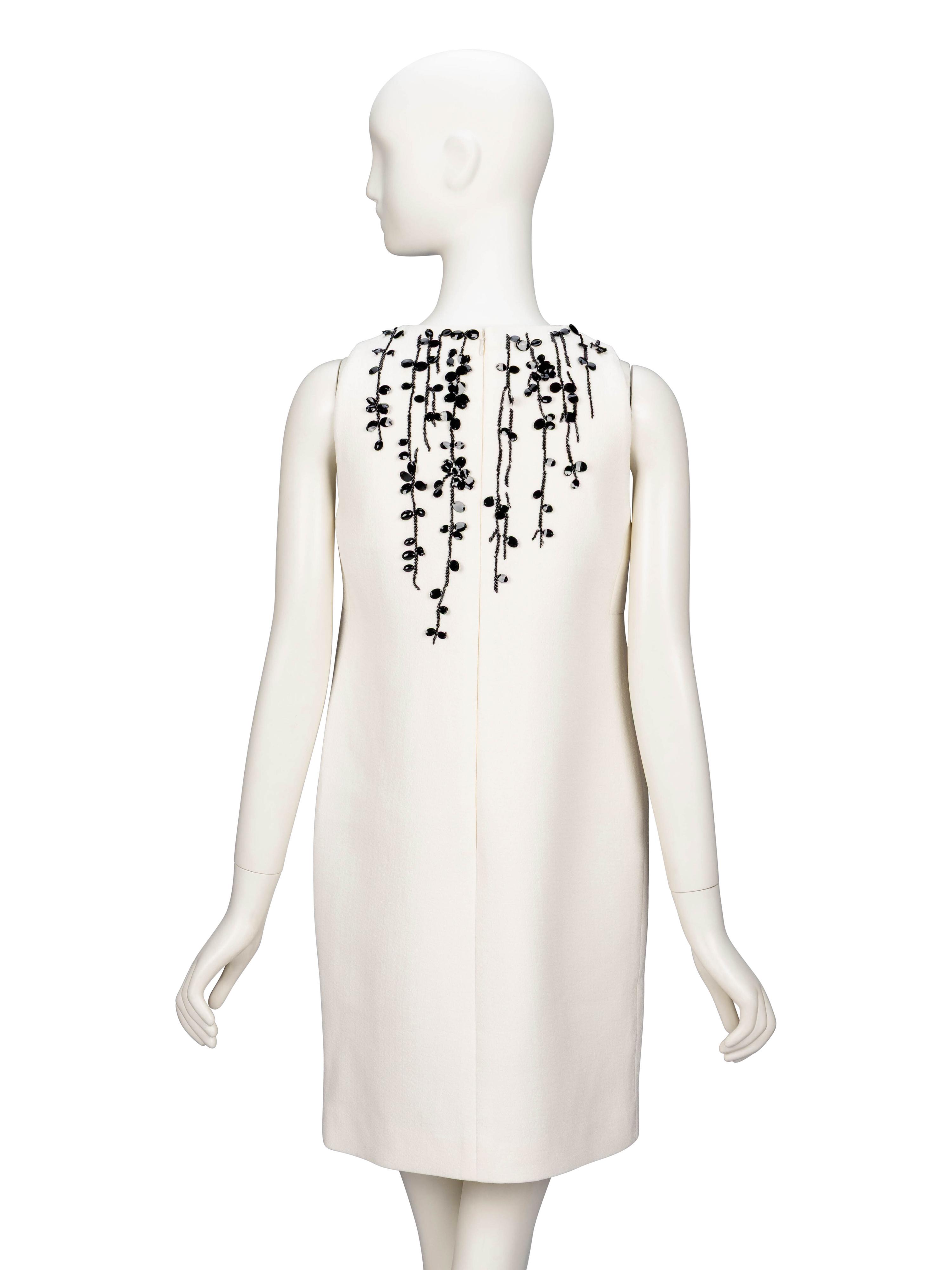 Giambattista Valli, Embellished White Sheath Dress
