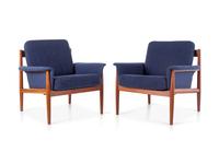 Pair of Lounge Chairs France & Daverkosen, Denmark