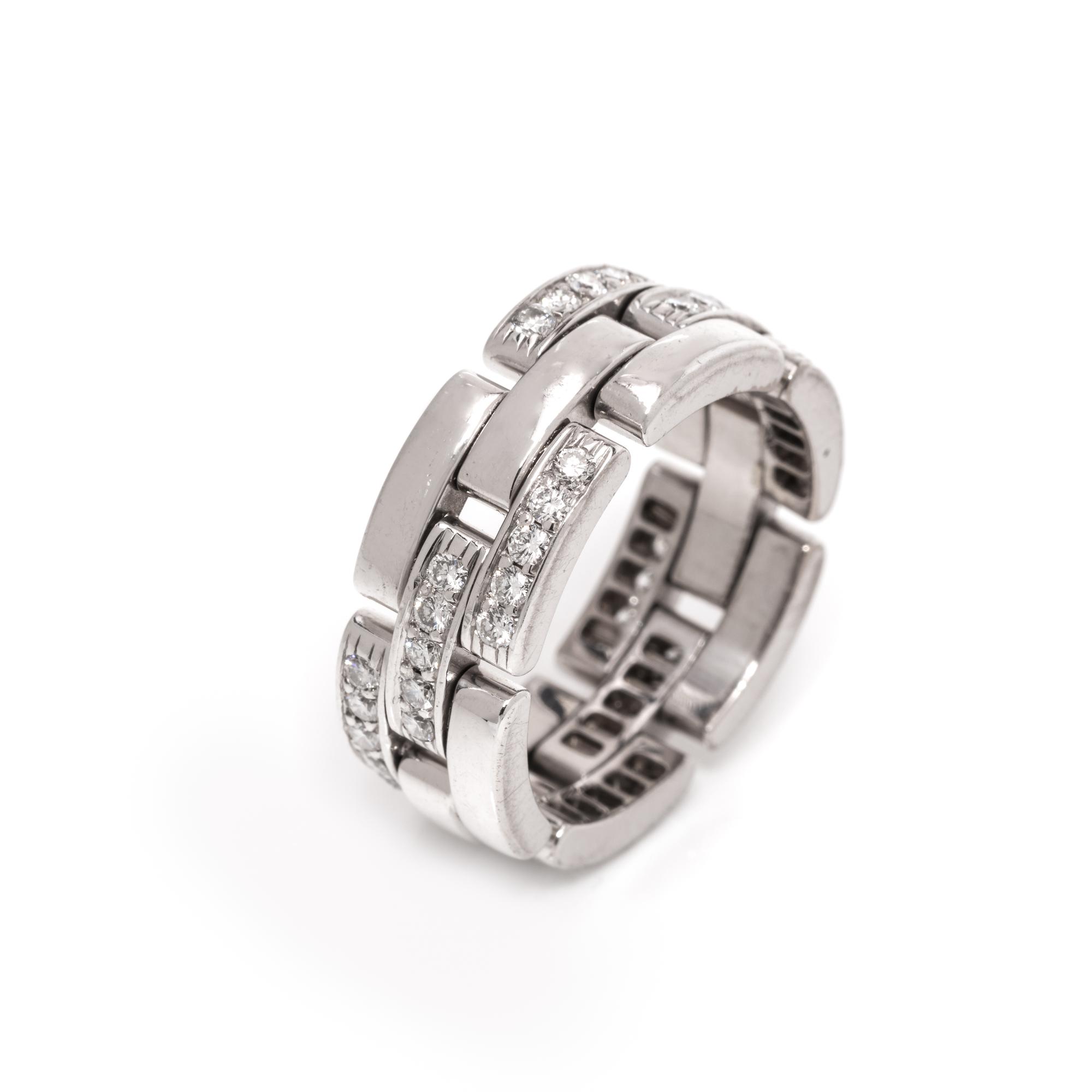 CARTIER, WHITE GOLD AND DIAMOND 'PANTH È RE' RING