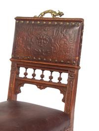 A Set of Six Spanish or Italian Baroque Style Dining Chairs