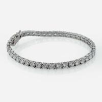 A Diamond and 14K White Gold Diamond Tennis Bracelet