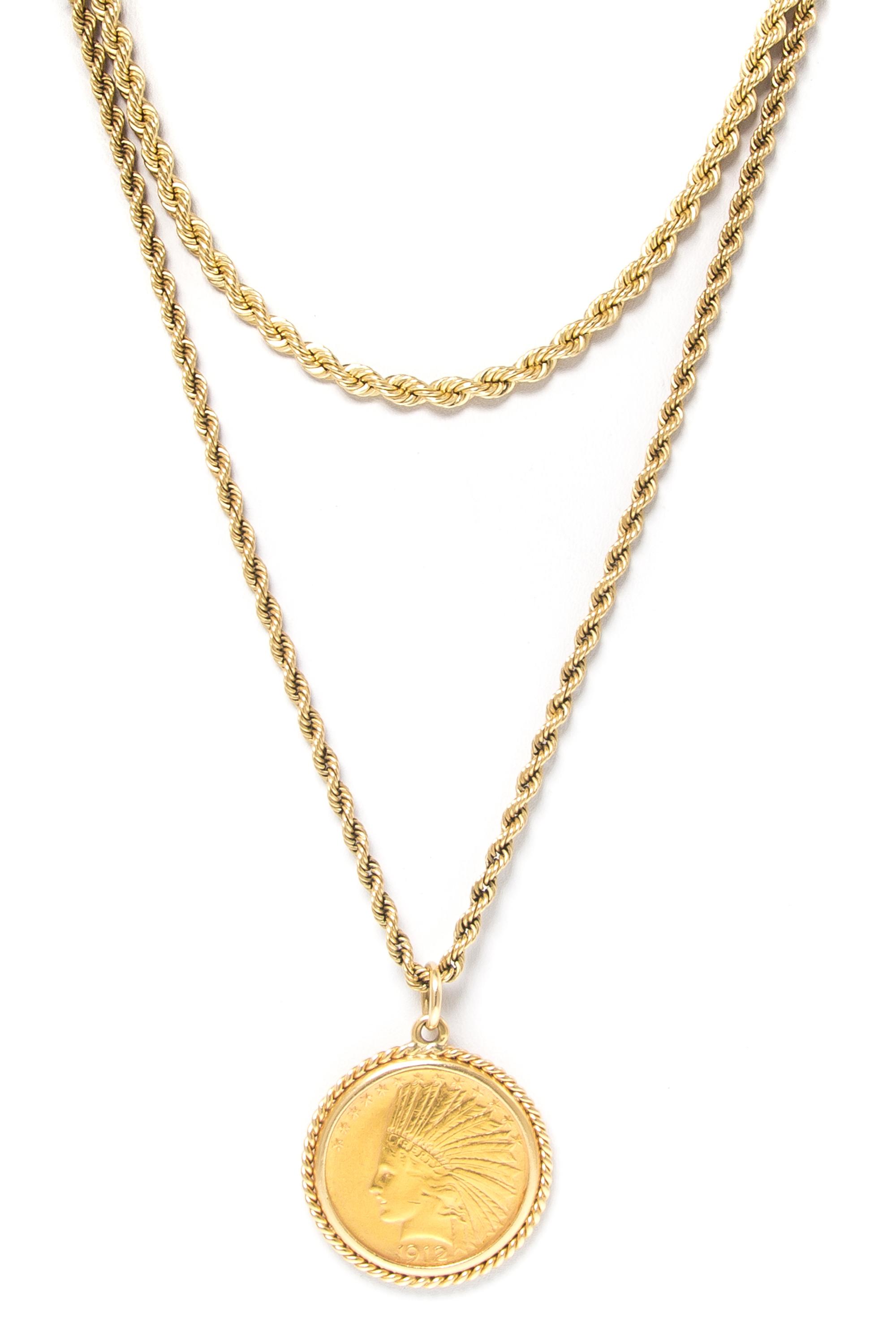 A Collection of Yellow Gold and Coin Jewelry, 40.30 dwts.