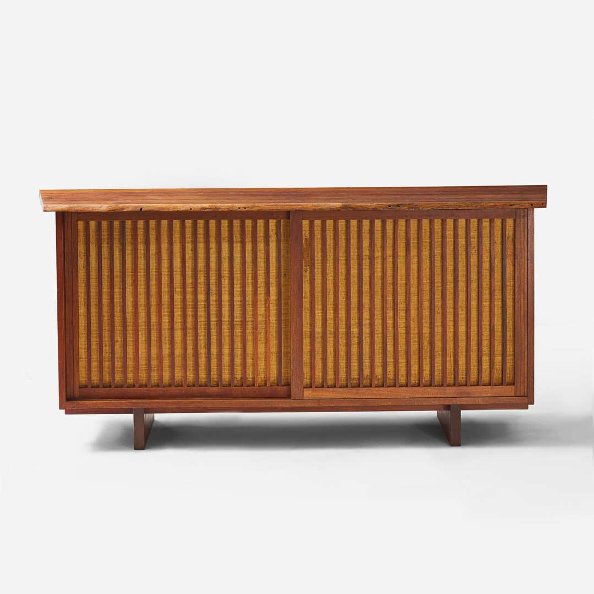 George Nakashima (American, 1905-1990) Special "Double Sliding-Door Cabinet", New Hope, Pennsylvania, 1962