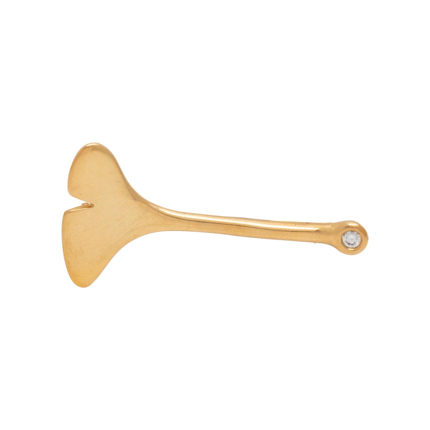 TIFFANY & CO., ANGELA CUMMINGS, YELLOW GOLD GINKGO LEAF BROOCH