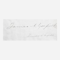 [Presidential] Hayes, Rutherford B., and James Garfield and Chester A. Arthur, et al. Group of 5 Cut Presidential Signatures