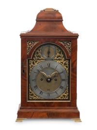 An American Brass-Mounted Mahogany Striking Table Clock