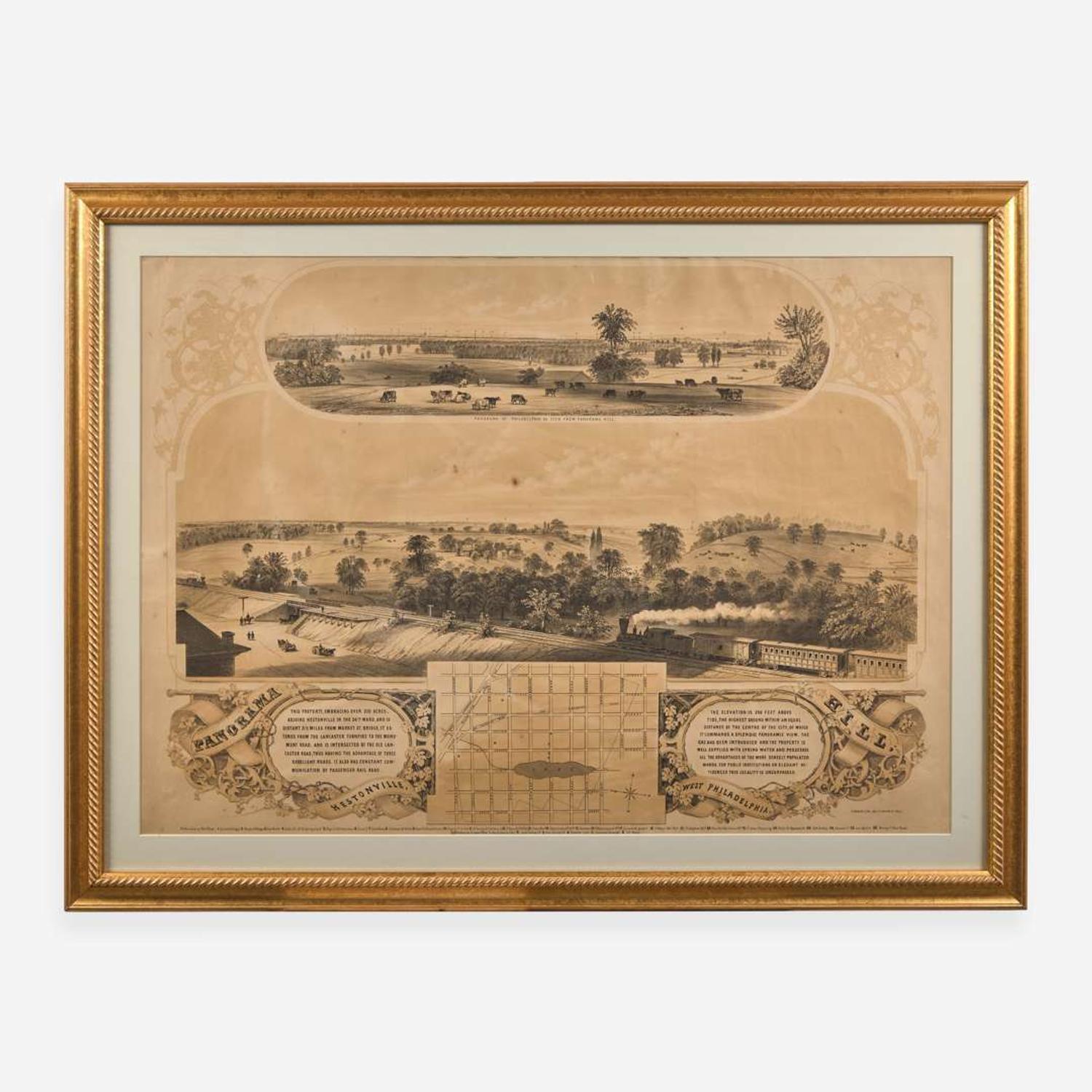 [Philadelphia] Moras, F(erdinand). Panorama Hill, Hestonville, West Philadelphia