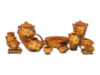 A Group of Ten Roseville Lily Pottery Articles
