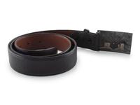 Tufa Cast Silver Belt Buckle, with Mosaic Inlay