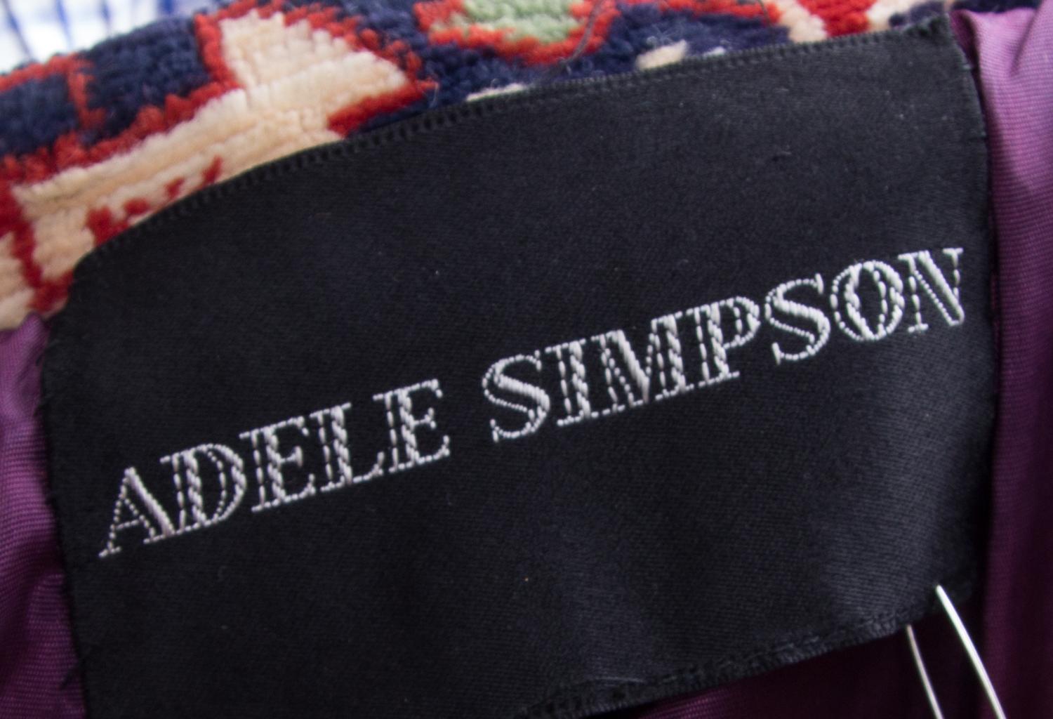 An Adele Simpson Multicolor Tapestry Coat, Size 14.