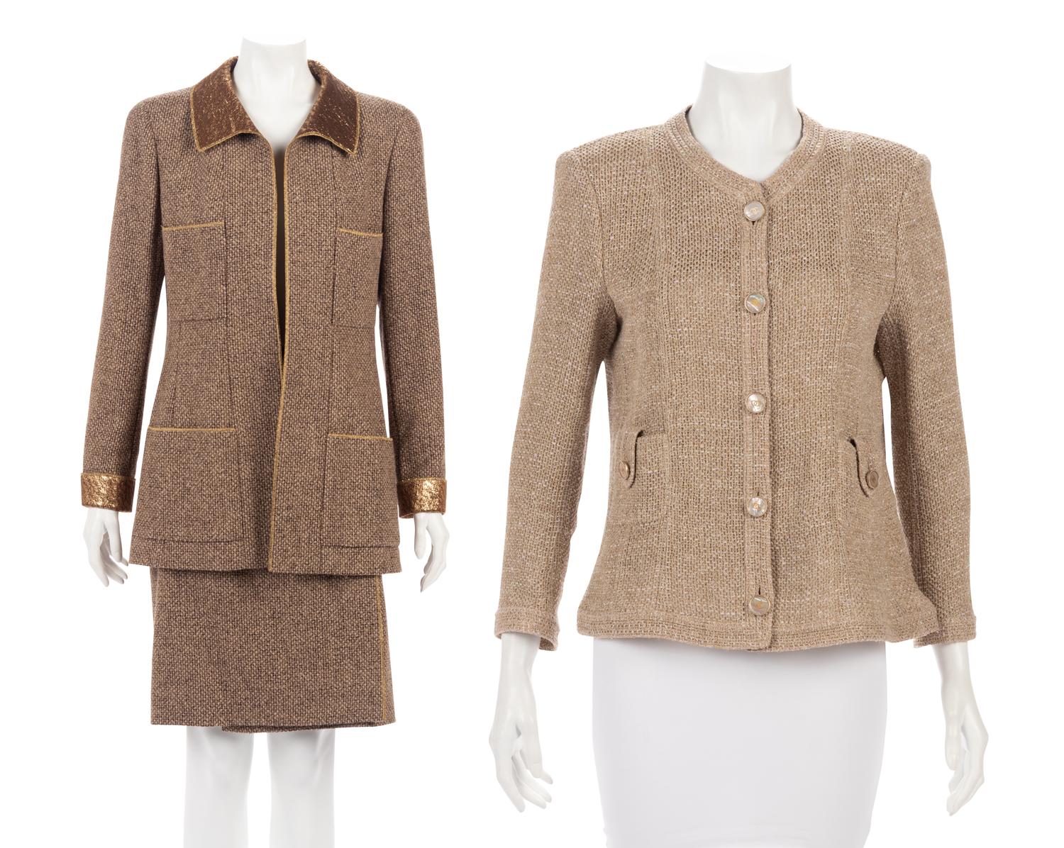 Four Chanel Pieces: One Three-Piece Skirt Suit, One Chanel Jacket, 1996-2015