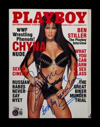 A Joanie Laurer Chyna WWE Wrestling Signed Autograph Playboy Magazine (Beckett Authentication Services BAS Certified),
