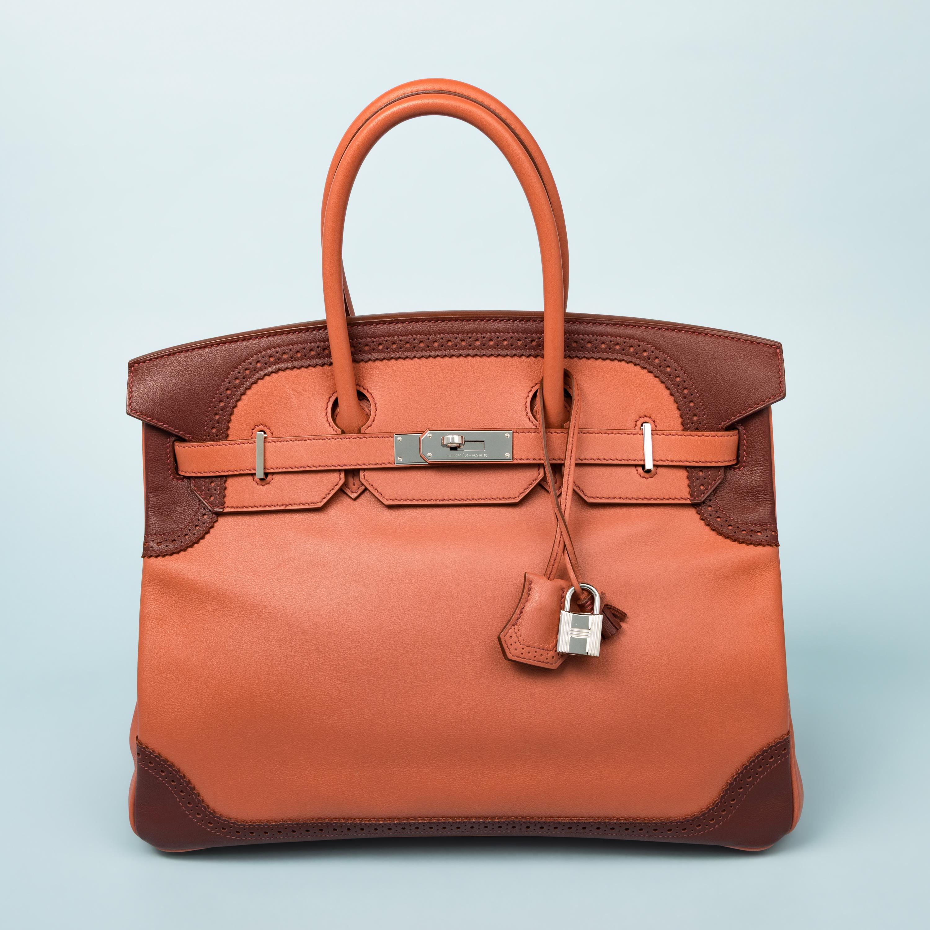 Hermès, Limited Edition Ghillies Birkin 35 in Rosy & Rouge H Swift