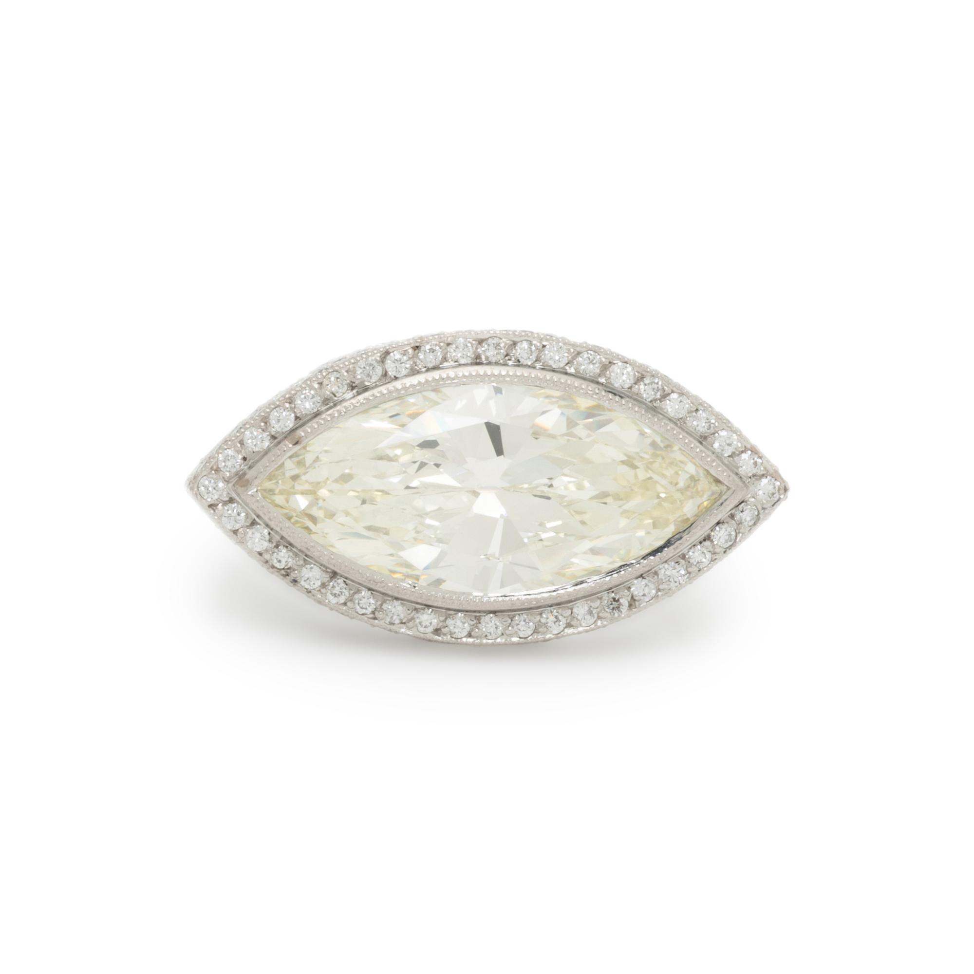 DIAMOND AND PLATINUM RING