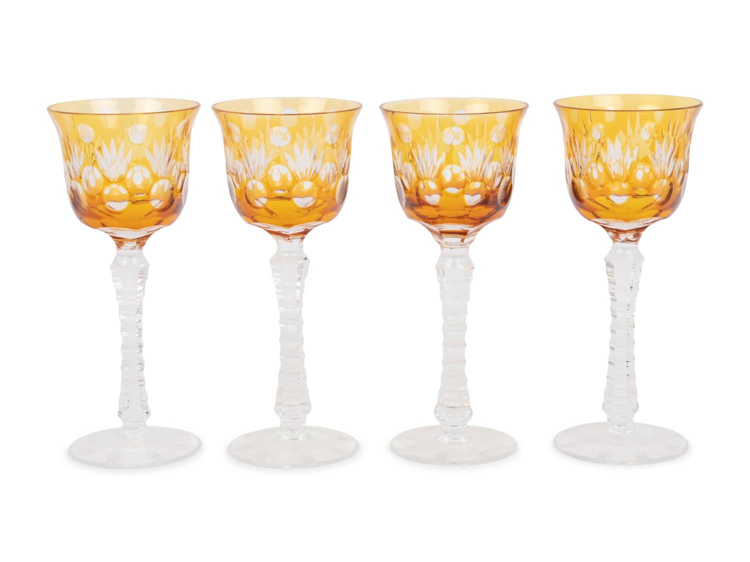 A Collection of Cut-to-Clear Glass Stemware