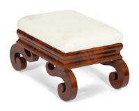 An American Empire Mahogany Stool