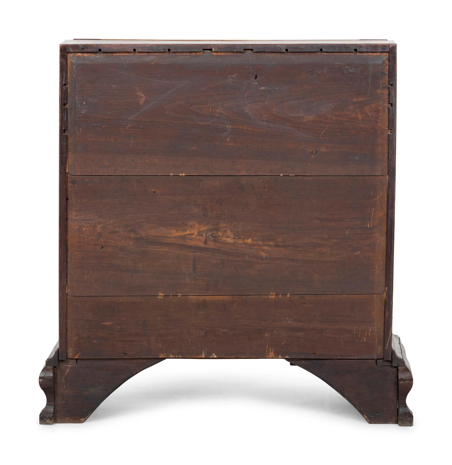 A Chippendale Carved Cherrywood Slant-Front Desk