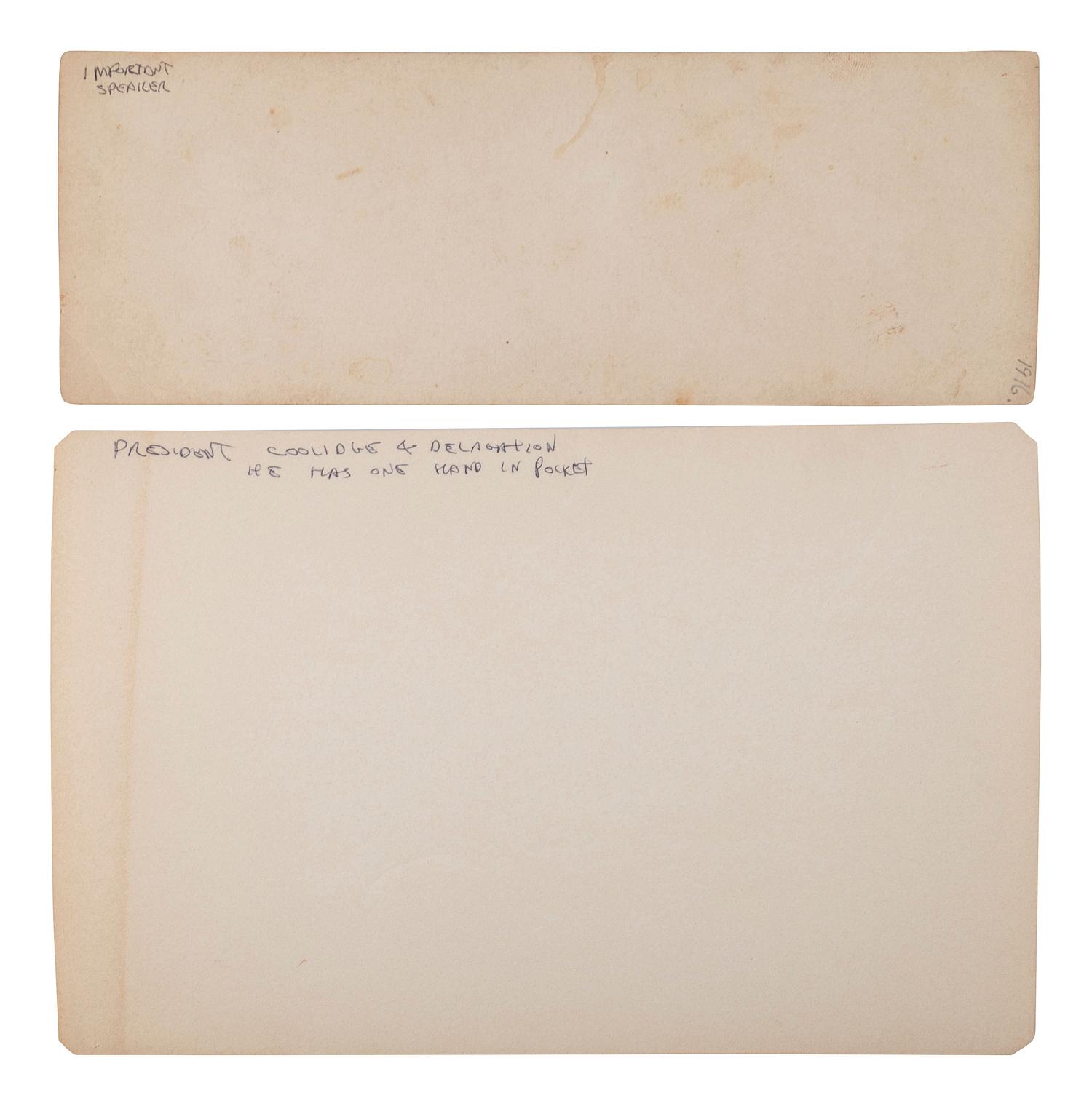 [PRESIDENTS]. A group of photographs and real photo postcards featuring Presidents Theodore Roosevelt, William McKinley, and Calvin Coolidge, comprising: