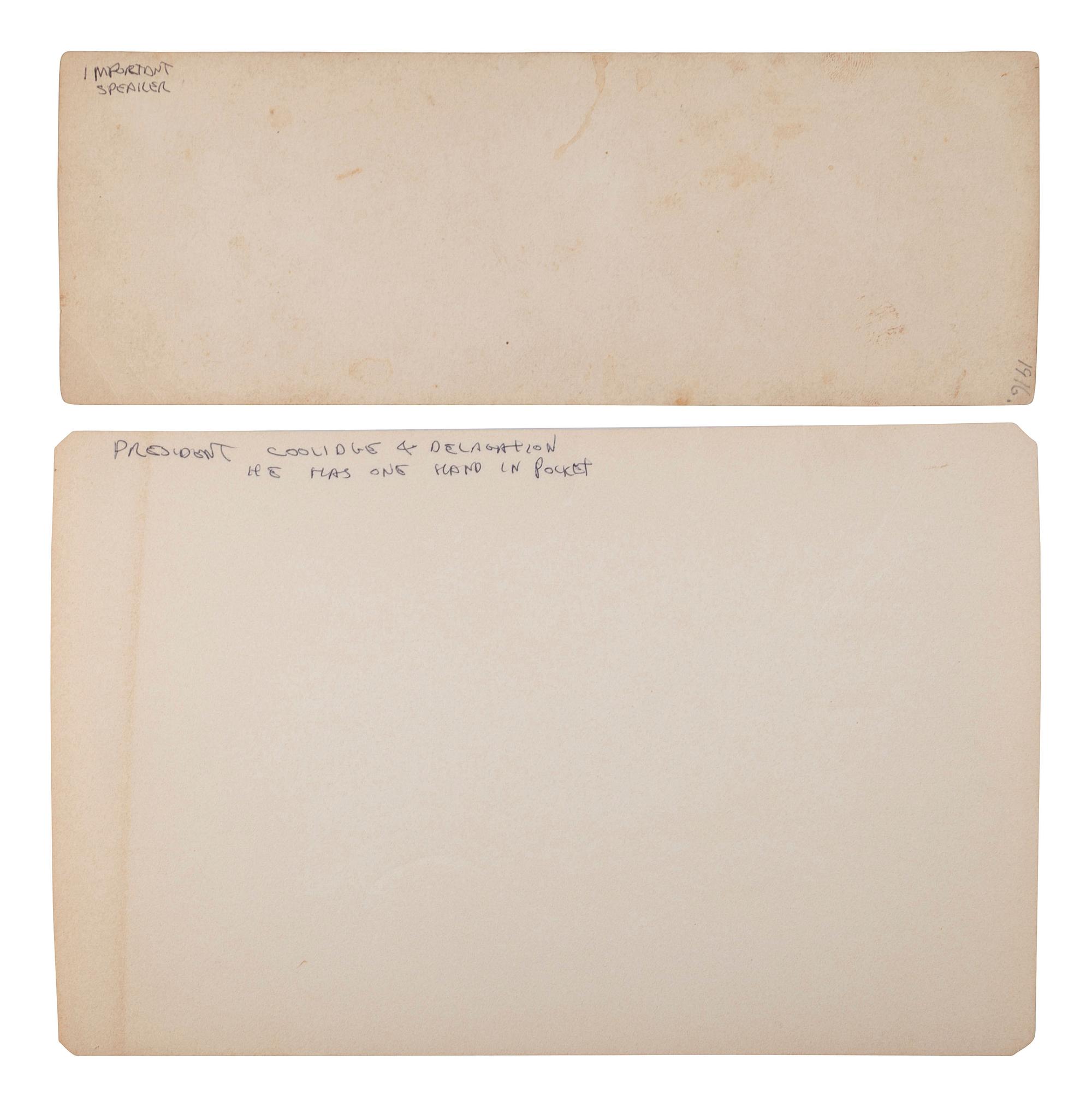 [PRESIDENTS]. A group of photographs and real photo postcards featuring Presidents Theodore Roosevelt, William McKinley, and Calvin Coolidge, comprising: