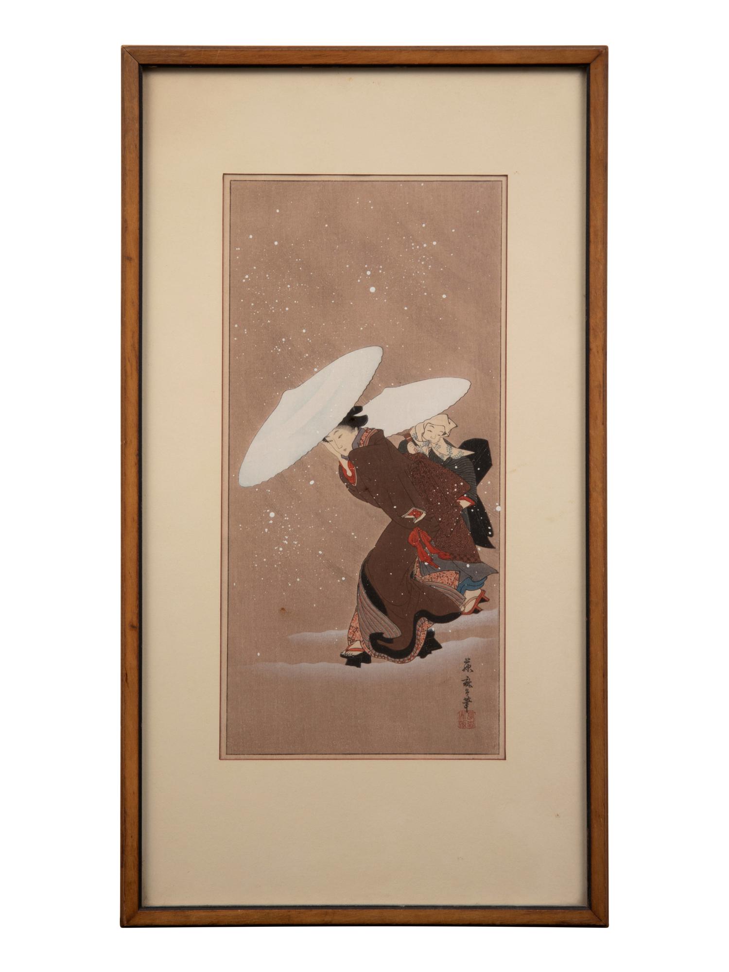 A Group of Six Japanese Woodblock Prints