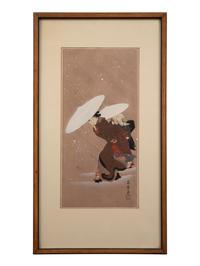 A Group of Six Japanese Woodblock Prints