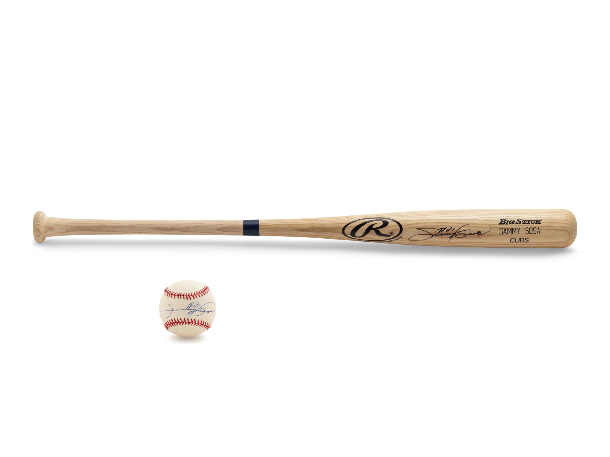 Two Sammy Sosa Signed Items,