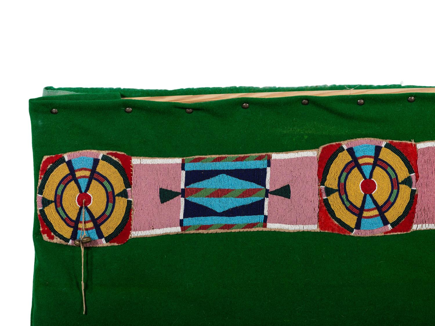 Apsáalooke (Crow) Beaded Hide Blanket Strip, with Blanket