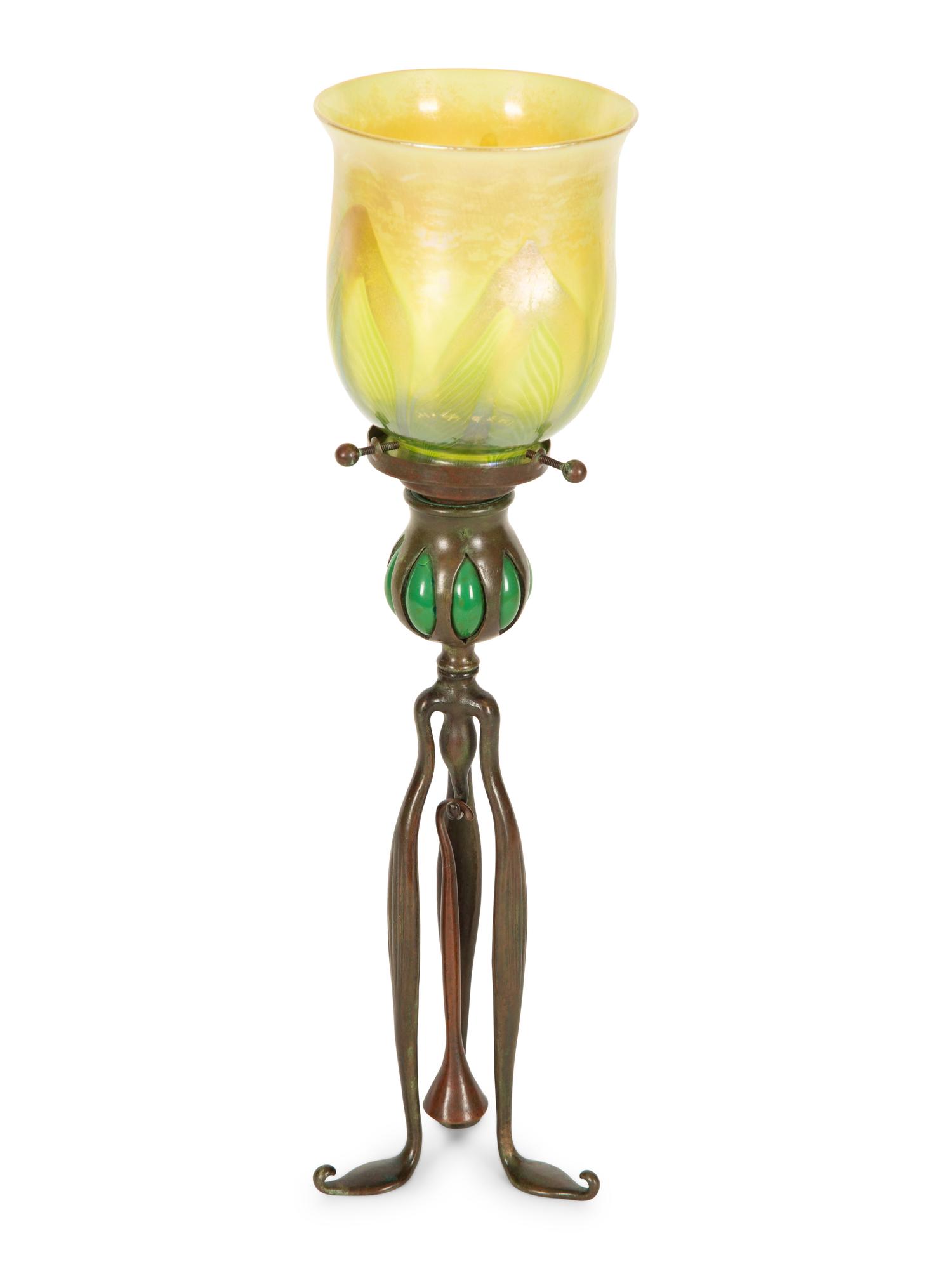 A Tiffany Studios Candlestick with Original Snuffer