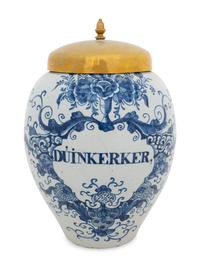 Four Large Delftware Tobacco Jars