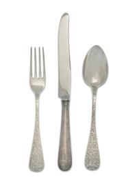 A Collection of English and American Silver Flatware Articles — Various makers, 19th Century and Later