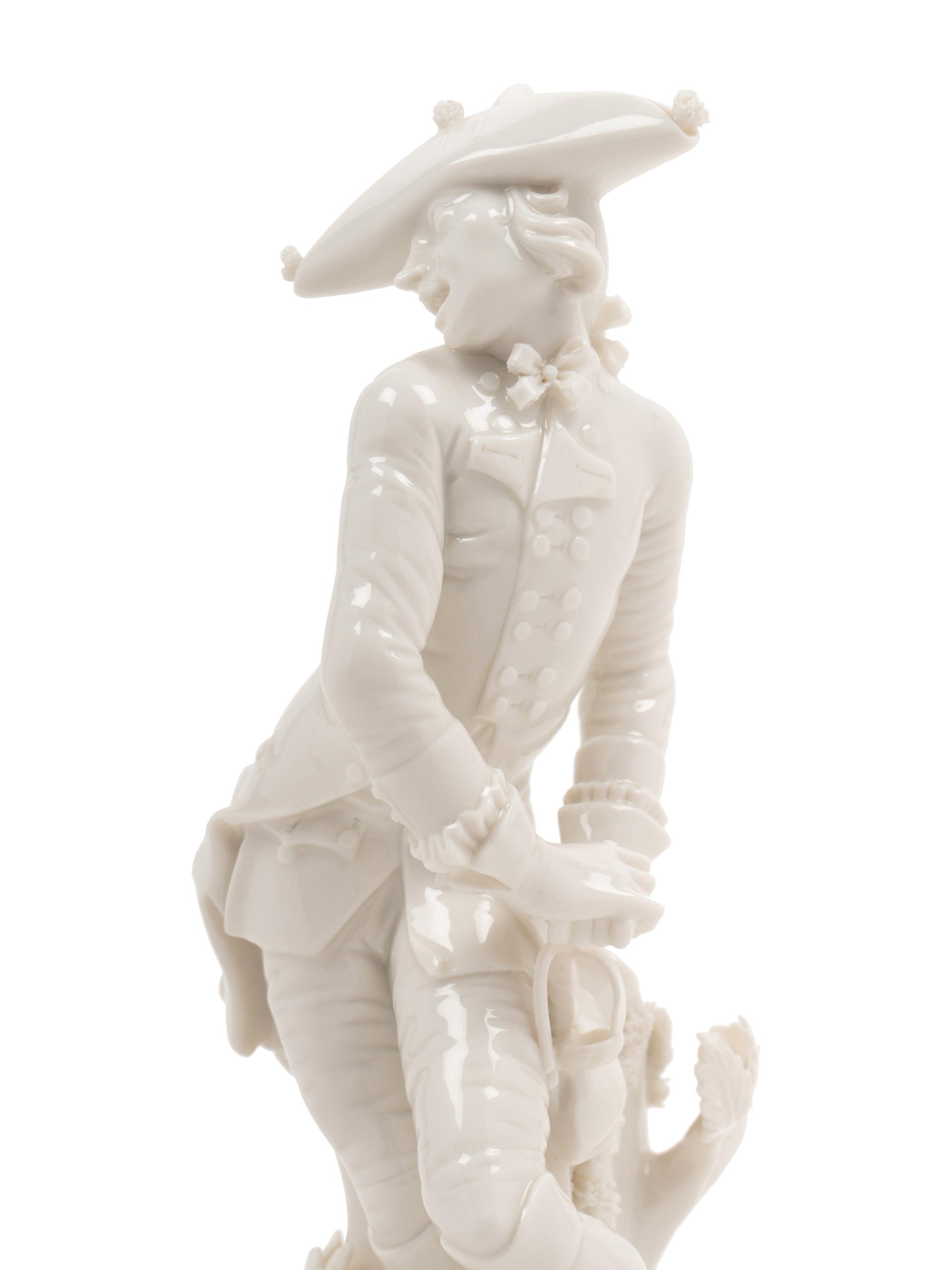 A Nymphenburg Porcelain Figure of a Man in a Tricorne Hat