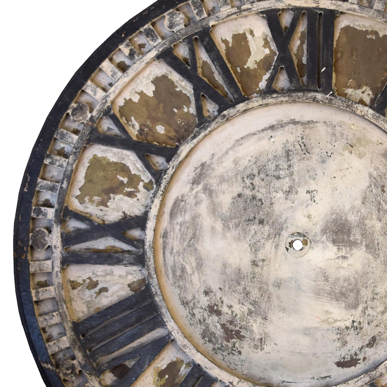 An Iron Clock Face 60.75" W x 1.5" D x 60.75" H — France, Circa 1900